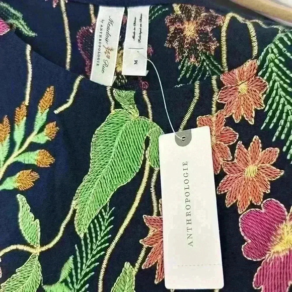 NWT Anthropologie Cartegenia Embroidered Stretchy tank Item# 9F - Picture 5 of 6